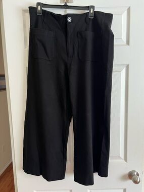 Lauren Conrad Wide Leg Ladies Pants 16 W Zip/Button 4 pockets belt Loops ankle